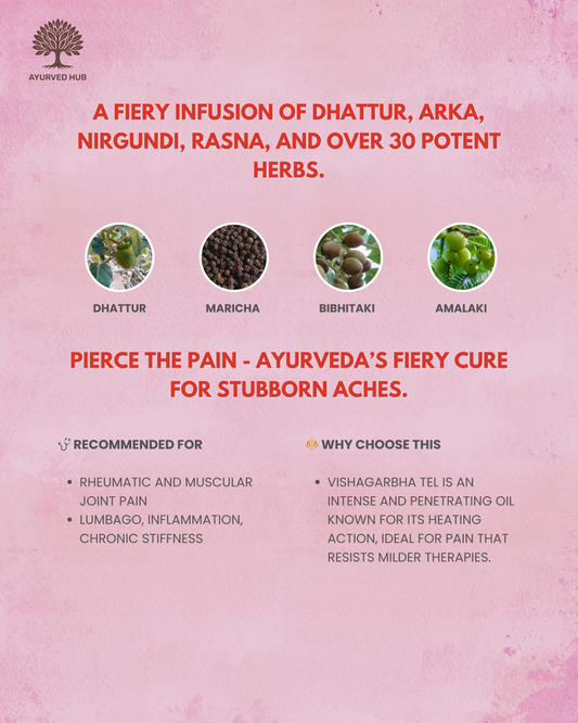 Vishagarbha Taila – Ayurvedic Pain Relief Oil for Joint, Muscle & Rheumatic Discomfort | Ayurved Rasashala ( 100 ml )