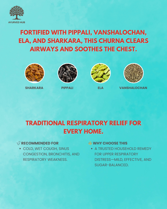 Sitopaladi Choorna – Ayurvedic Respiratory Support Powder for Cough & Throat Wellness