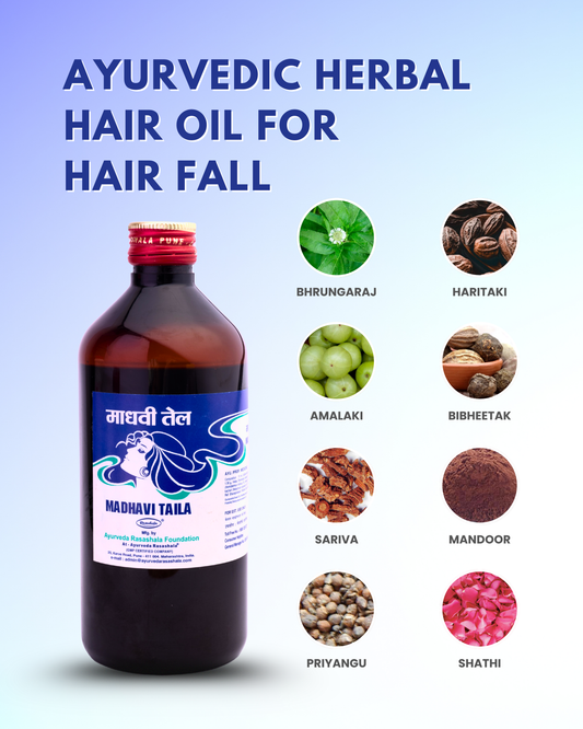 Madhavi Tail – Ayurvedic Hair Oil for Hair Growth & Hair Fall Control