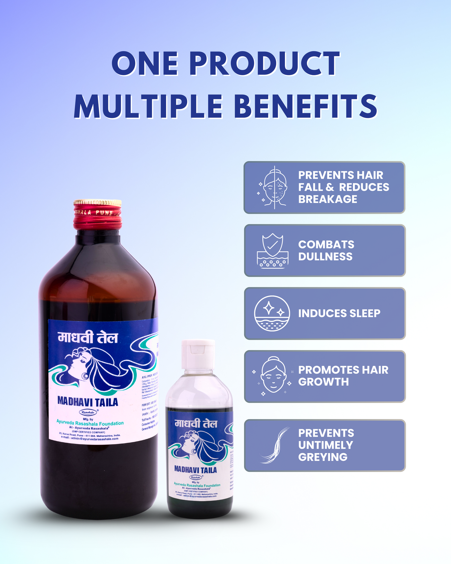 Madhavi Tail – Ayurvedic Hair Oil for Hair Growth & Hair Fall Control