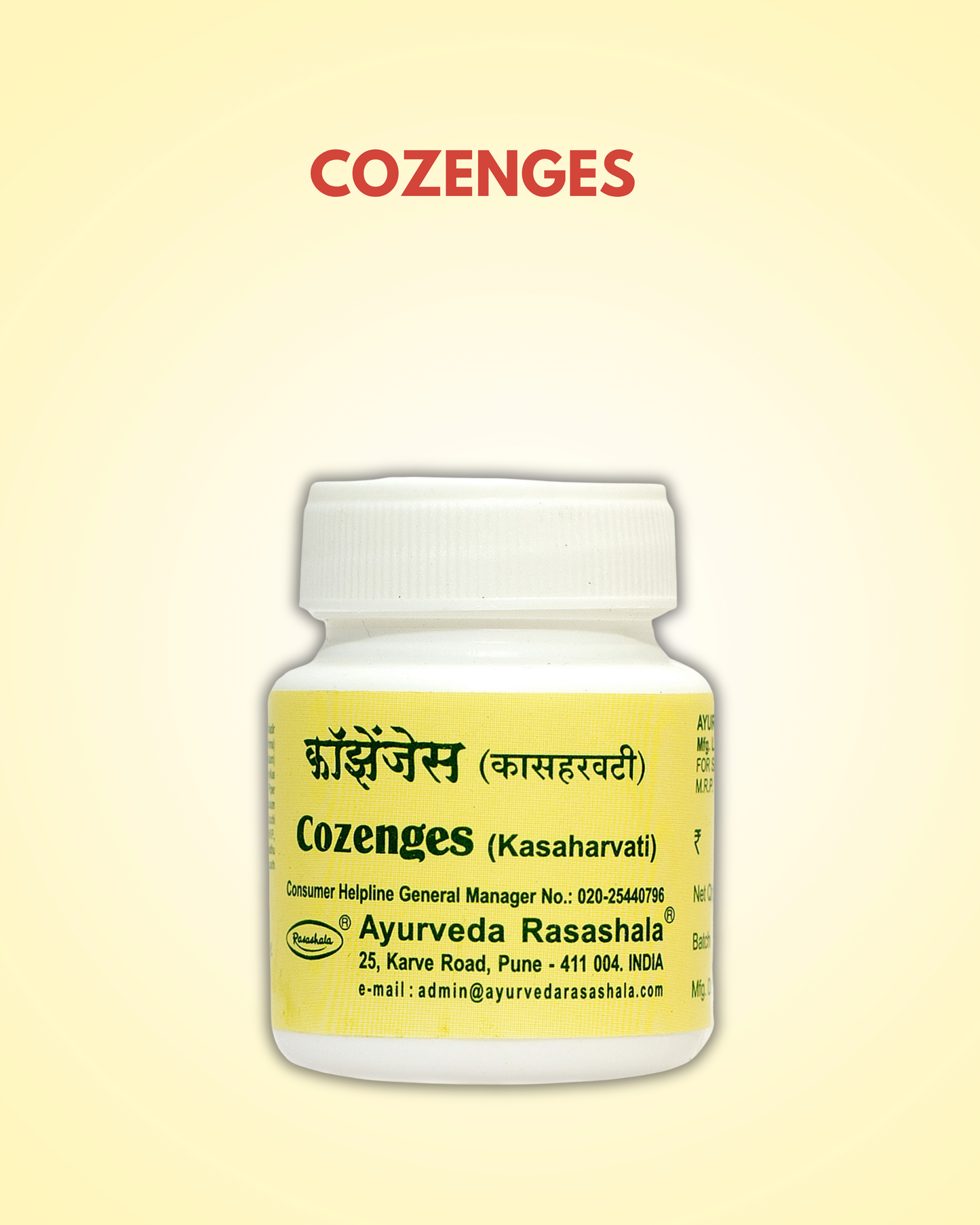 Cozenges – Ayurvedic Lozenges for Sore Throat, Hoarseness & Dry Cough Relief