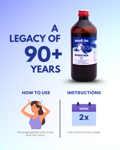 Madhavi Tail – Ayurvedic Hair Oil for Hair Growth & Hair Fall Control