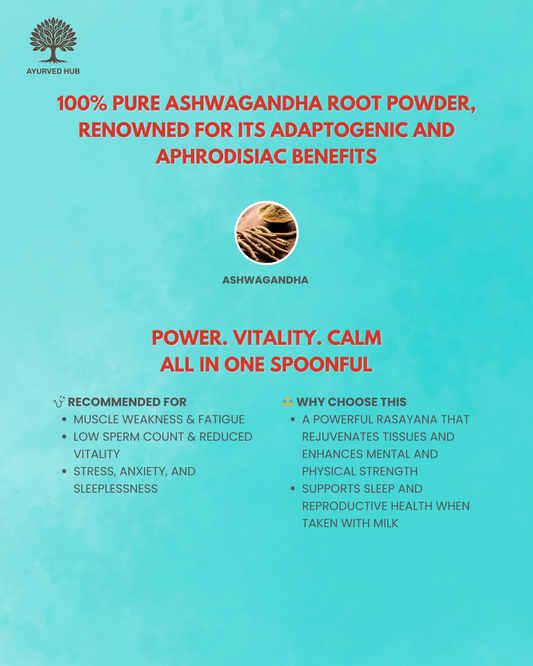 Ashwagandha Choorna – Rejuvenating Powder for Strength & Vitality ( 50 Gm )