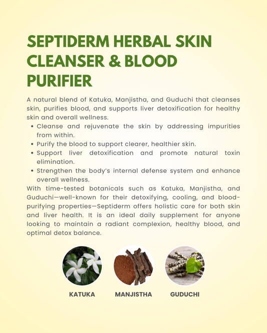Septiderm – Ayurvedic Skin & Wellness Support (Tablets + Cream)