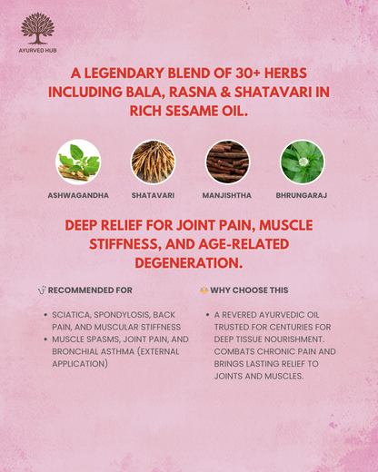 Mahanarayan Taila – Ayurvedic Medicated Oil for Joint & Muscle Comfort | Ayurved Rasashala ( 100 ml )