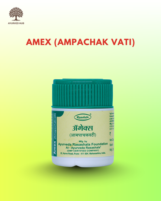 AMEX (Ampachak Vati) – Ayurvedic Digestive Support for Gas, Bloating & Indigestion