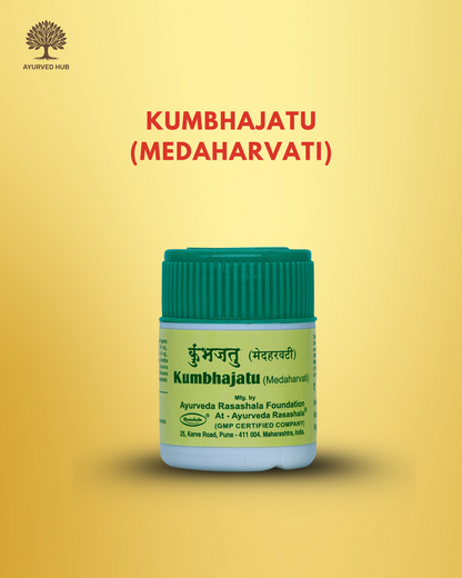 Kumbhajatu Tablets – Ayurvedic Metabolism & Wellness Support with Shilajatit & Lodhra