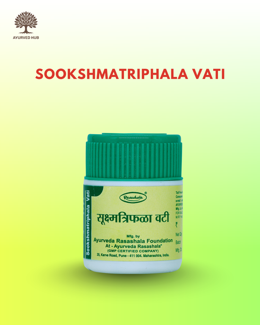 Sookshma Triphala Vati – Ayurvedic Tablets for ENT, Oral & Ocular Wellness